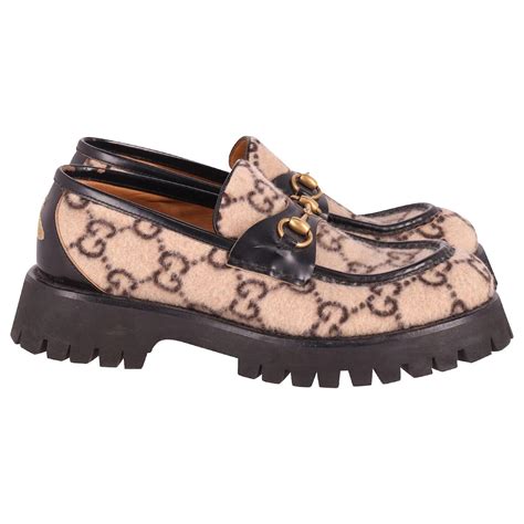 gucci instappers dames beige|gucci loafers for women.